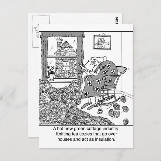 編み物、グリーンコテージ業界 ポストカード (正面/裏面)