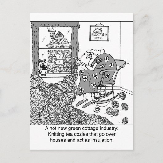 編み物、グリーンコテージ業界 ポストカード (正面)