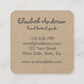 編み物 スクエア名刺 (裏面)