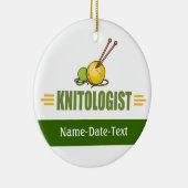 編み物 セラミックオーナメント (右)