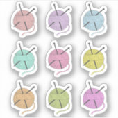 編み物 パステルカラー糸 フック 趣味 ブジョー プランナー シール (正面)