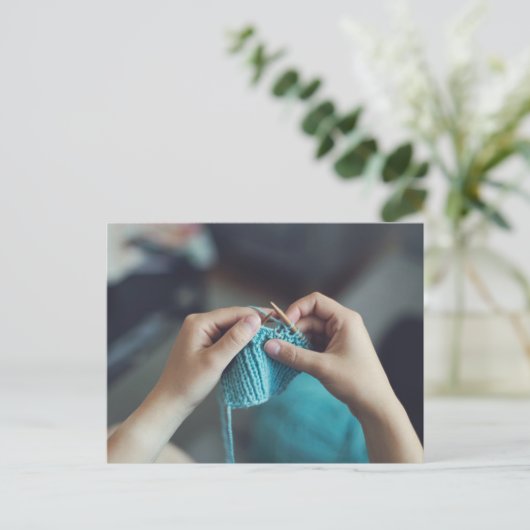 編み物 ポストカード (スタンド正面)