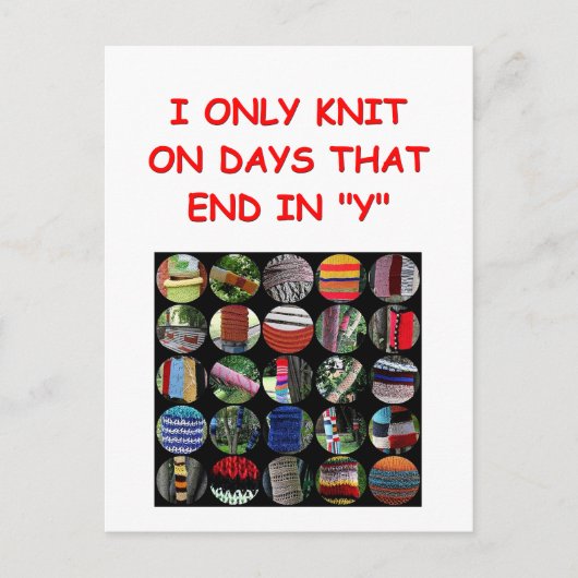 編み物 ポストカード (正面)