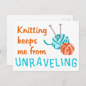 編み物 ポストカード (正面/裏面)