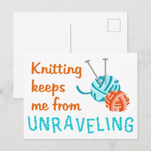 編み物 ポストカード (正面/裏面)