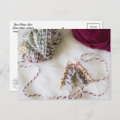 編み物&ヤーンオンホワイトファークラフツ ポストカード (正面/裏面)