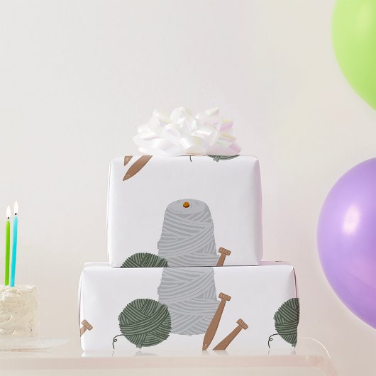 編み物 ラッピングペーパー