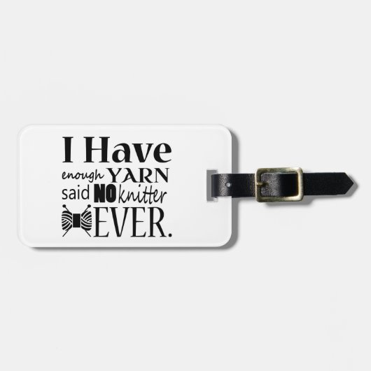 編み物 – 不十分なヤーンクラフト ラゲッジタグ (正面横)