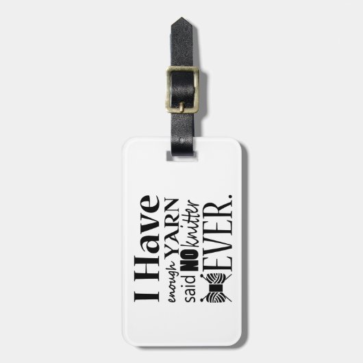 編み物 – 不十分なヤーンクラフト ラゲッジタグ (正面縦)