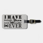 編み物・不十分なヤーン工芸品タイポグラフィ ラゲッジタグ (正面横)