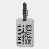 編み物・不十分なヤーン工芸品タイポグラフィ ラゲッジタグ (正面縦)