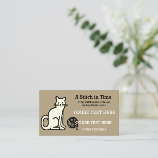 編み物 名刺 (スタンド正面)