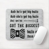 編み物・大きな玉糸工芸品 マウスパッド (マウス)