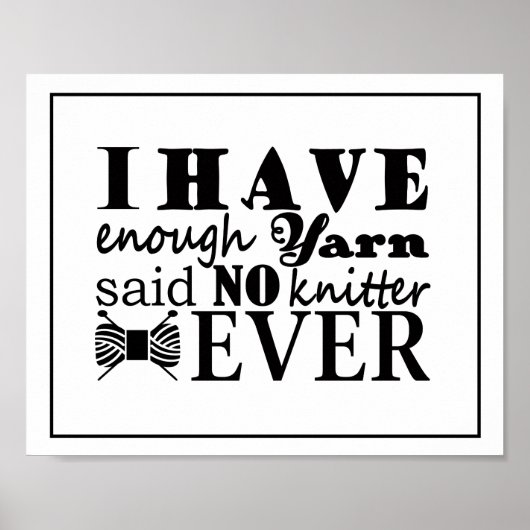 編み物・糸の工芸品が足りない ポスター (正面)