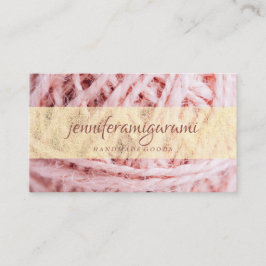 編み物 糸 編み針 手工芸 名刺