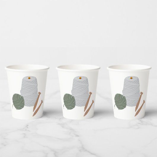 編み物 紙コップ