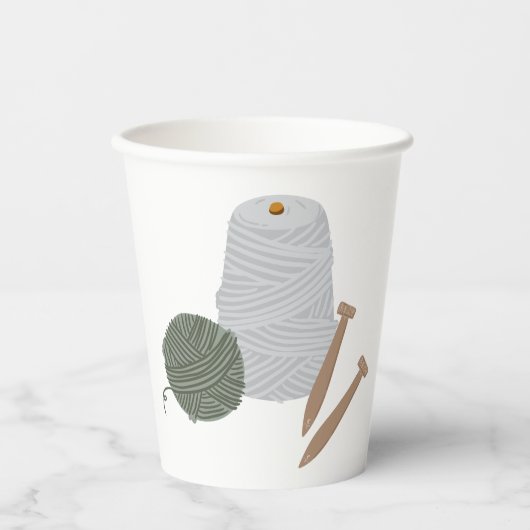 編み物 紙コップ (正面)