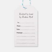 編み物、羊の糸/ウール、ギフトカスタムラベル ギフトタグ (裏面)