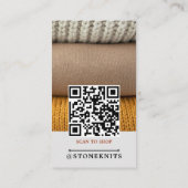 編み物,裁縫，クロシェ，キルティング，繊維芸術 名刺 (裏面)