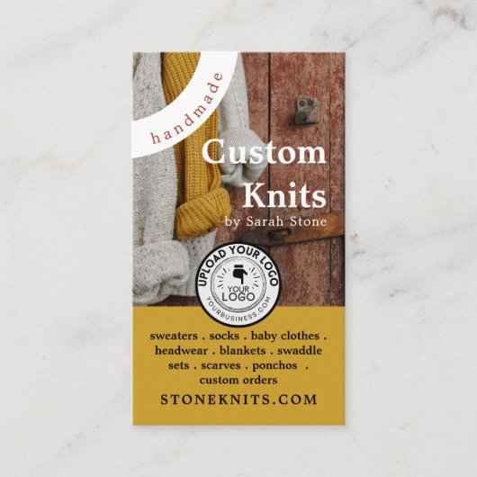 編み物,裁縫,クロシェ,キルティング,繊維芸術 名刺 (正面)