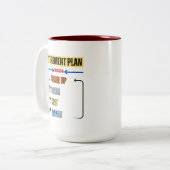 編み物 – 退職計画2024マグカップ ツートーンマグカップ (正面左)