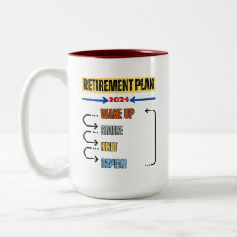 編み物 – 退職計画2024マグカップ ツートーンマグカップ