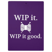 編み物・ WIP良い工芸品{Dark} クリップボード (裏面)