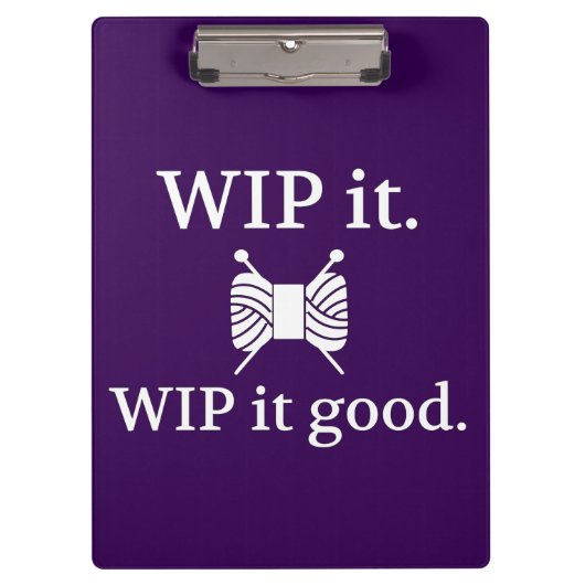 編み物・ WIP良い工芸品{Dark} クリップボード (正面)