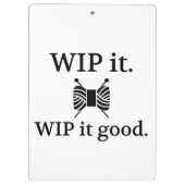 編み物WIPいい工芸品 クリップボード (裏面)