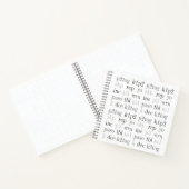 編み物WORDS 8.5"角スパイラルノートブック ノートブック (内部)