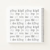 編み物WORDS 8.5"角スパイラルノートブック ノートブック (裏面)