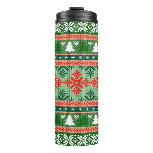 編み目の悪いクリスマスセーター タンブラー (正面)