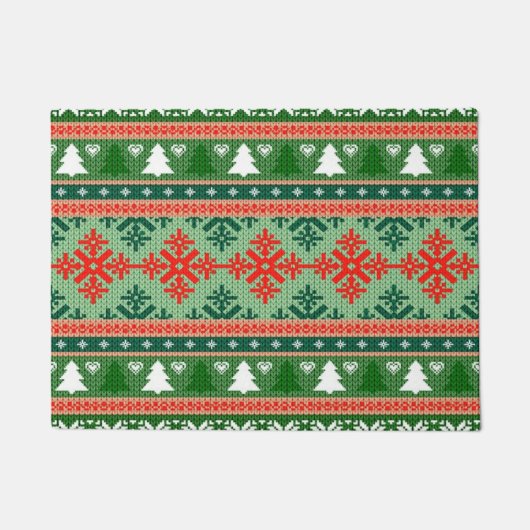 編み目の悪いクリスマスセーター ドアマット (正面)