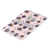 編み糸の編み物のジョークを起こす マグネット (左側)