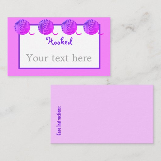 編み糸 名刺 (正面/裏面)