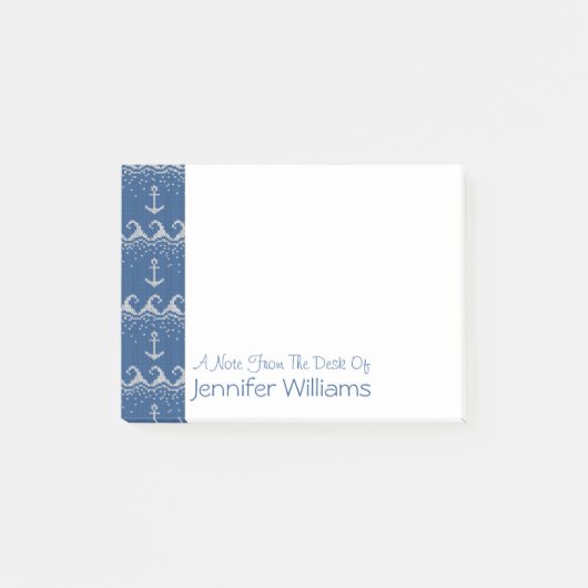 編み航海の模様|名前の追加 ポストイット (正面)