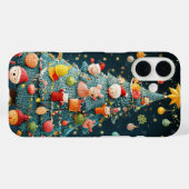 編み込みクリスマスツリーのフェスティブオーナメント かわいい Case-Mate iPhoneケース (裏面 (横))