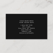 編み髪の写真 名刺 (裏面)