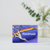 編み、かぎ針で編みます及び繊維の芸術! 名刺 (スタンド正面)