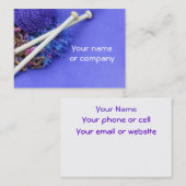 編み、かぎ針で編みます及び繊維の芸術! 名刺 (正面/裏面)