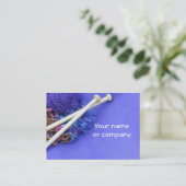 編み、かぎ針で編みます及び繊維の芸術! 名刺 (スタンド正面)