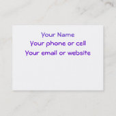 編み、かぎ針で編みます及び繊維の芸術! 名刺 (裏面)