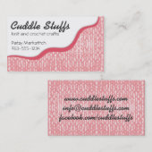 編むかぎ針編みヤーンのセーターの質の名刺 名刺 (正面/裏面)