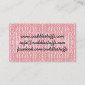 編むかぎ針編みヤーンのセーターの質の名刺 名刺 (裏面)