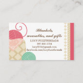 編むかぎ針編みヤーンのバスケットは趣味を制作します 名刺 (裏面)