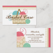 編むかぎ針編みヤーンのバスケットは趣味を制作します 名刺 (正面/裏面)