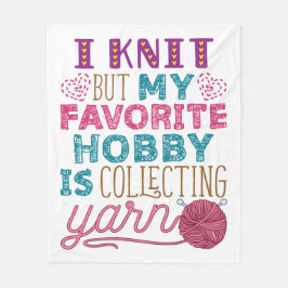 編むが糸を集めお気に入りのるのが趣味だ フリースブランケット