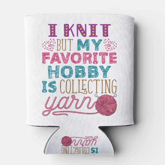 編むが糸を集めお気に入りのるのが趣味だ 缶クーラー (裏面)