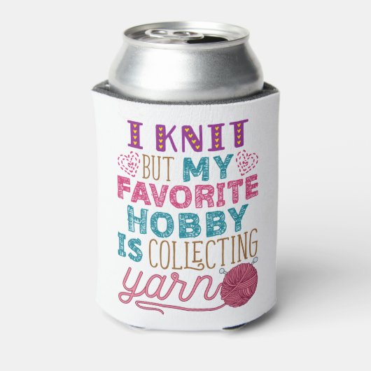 編むが糸を集めお気に入りのるのが趣味だ 缶クーラー (缶裏面)
