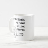 編むことは人々のマグのデザインの殺害からの私をストップ コーヒーマグカップ (正面左)